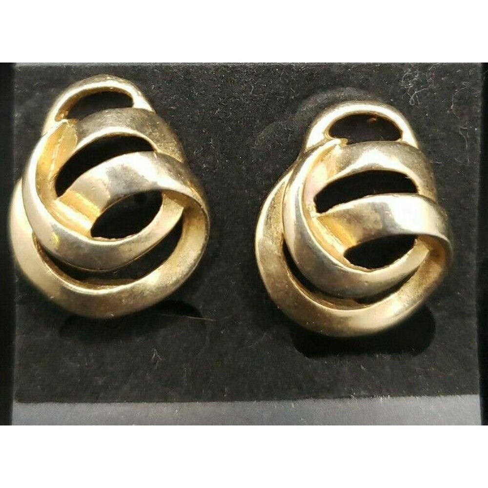 Vintage Tara Gold Tone Swirls Clip On Earrings